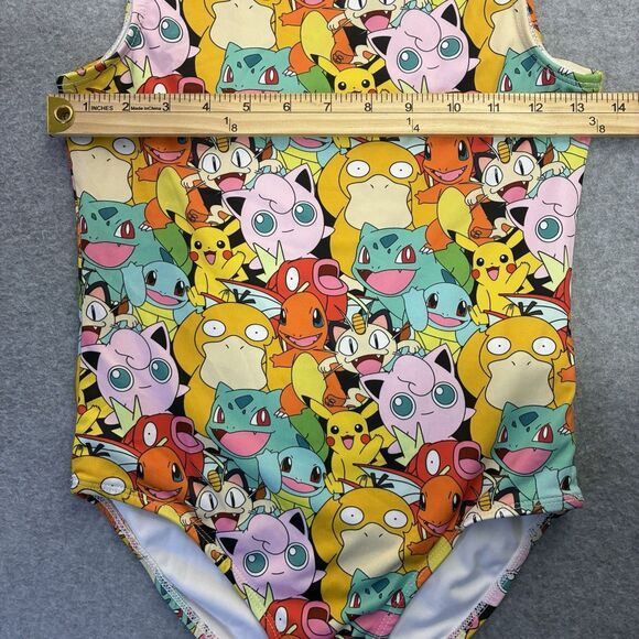 Pokemon Girls One Piece Swimsuit Pikachu Bulbasaur Charmander Jigglypuff 11/12 - Picture 4 of 6